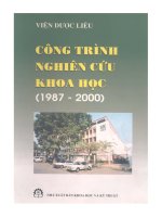 Các công trình nghiên cứu khoa học 1987 -2000 pot