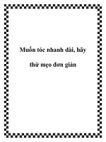 Muốn tóc nhanh dài, hãy thử mẹo đơn giản potx