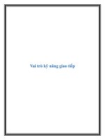 Vai trò kỹ năng giao tiếp pptx