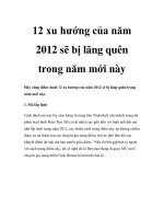 12 xu hướng của năm 2012 sẽ bị lãng quên trong năm mới này pptx