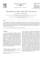 electrochromics of single crystalline wo3 · h2o nanorods