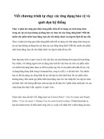 Viết chương trình tự chạy các ứng dụng bảo vệ và quét dọn hệ thống pdf