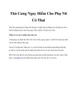 Thú Cưng Nguy Hiểm Cho Phụ Nữ Có Thai doc