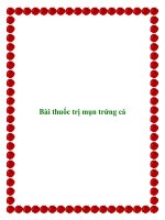 Bài thuốc trị mụn trứng cá doc