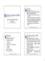 Kết nối cơ sở dữ liệu với JDBC pptx