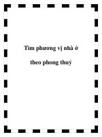 Tìm phương vị nhà ở theo phong thuỷ potx