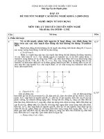 đáp án đề thi lí thuyết tốt nghiệp khóa 3 - điện tử dân dụng - mã đề thi đtdd - lt (2)