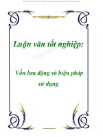 khóa luận vốn lưu động và một số biện pháp sử dụng 