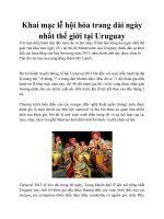 Khai mạc lễ hội hóa trang dài ngày nhất thế giới tại Uruguay ppt