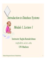 Introduction to Database Systems: Module 1, Lecture 1 ppt