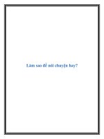 Làm sao để nói chuyện hay? pptx