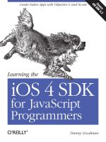 Learning the iOS 4 SDK for JavaScript Programmers pdf