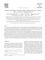 Memory performance in healthy elderly without Alzheimer’s disease: effects of time and apolipoprotein-E pptx