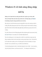 Windows 8 với tính năng đăng nhập mới lạ potx