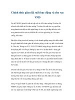 Chính thức giảm lãi suất huy động và cho vay VND ppt