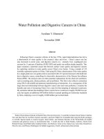Water Pollution and Digestive Cancers in China doc
