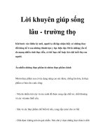 Lời khuyên giúp sống lâu - trường thọ pptx