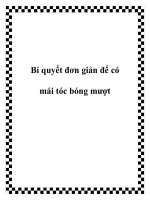 Bí quyết đơn giản để có mái tóc bóng mượt pot