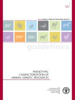 PHENOTYPIC CHARACTERIZATION OF ANIMAL GENETIC RESOURCES pdf