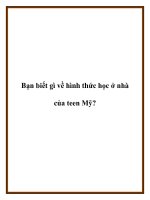 Bạn biết gì về hình thức học ở nhà của teen Mỹ? potx