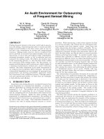 An Audit Environment for Outsourcing of Frequent Itemset Mining potx