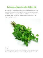 Trị mụn, giảm cân nhờ lá bạc hà potx