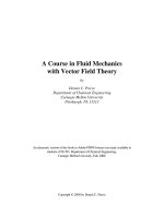 A course in fluid mechanics with vector field theory   d  prieve