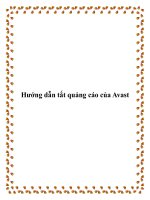 Hướng dẫn tắt quảng cáo của Avast pot
