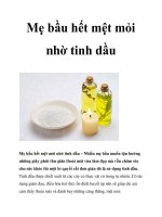 Mẹ bầu hết mệt mỏi nhờ tinh dầu potx
