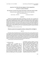 Phân tích các yếu tố ảnh hưởng đến cầu thịt lợn ở thành phố Vinh, tỉnh Nghệ An pdf
