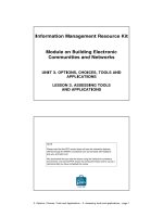 UNIT 3. OPTIONS, CHOICES, TOOLS AND APPLICATIONS LESSON 3. ASSESSING TOOLS AND APPLICATIONSNOTE potx