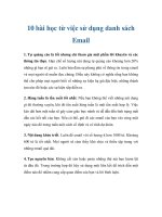 10 bài học từ việc sử dụng danh sách Email pptx