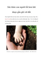 Sức khỏe con người tốt hơn khi được gần gũi với đất ppt