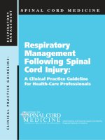 Respiratory Management Following Spinal Cord Injury: A Clinical Practice Guideline for Health-Care Professionals ppt