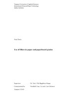 Use of fillers in paper and paperboard grades doc