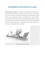 Kinh nghiệm kéo dài tuổi thọ cho Laptop docx