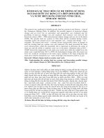 ĐÁNH GIÁ SỰ THAY ĐỔI CÁC HỆ THỐNG SỬ DỤNG ĐẤT ĐAI DƯỚI TÁC ĐỘNG CỦA BIẾN ĐỔI KHÍ HẬU VÀ NƯỚC BIỂN DÂNG Ở HUYỆN VĨNH CHÂU, TỈNH SÓC TRĂNG ppt