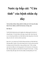 Nước ép bắp cải: Cứu tinh của bệnh nhân dạ dày doc