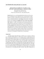 MỘT SỐ KẾT QUẢ NGHIÊN CỨU VỀ GIỐNG CAO SU TIỂU ĐIỀN TẠI HUYỆN BỐ TRẠCH - TỈNH QUẢNG BÌNH ppt
