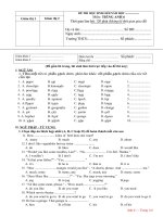 Đề thi chọn học sinh giỏi tiếng anh lớp 6 trung học cơ sở