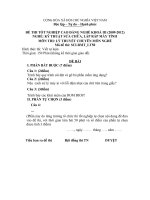 đáp án + đề thi lí thuyết tốt nghiệp khóa 3 - kỹ thuật sửa chữa lắp ráp máy tính - mã đề thi sclrmt - lt (50)