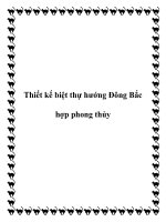 Thiết kế biệt thự hướng Đông Bắc hợp phong thủy pot