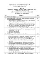 đáp án đề thi lí thuyết tốt nghiệp khóa 3 - quản trị nhà hàng - mã đề thi qtnh - lt (29)