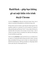 HashMask – giúp bạn không gõ sai mật khẩu trên trình duyệt Chrome pptx