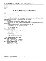 LÀM QUEN VỚI MÔN HỌC VÀ CÁCH HỌC MÔN TIẾNG ANH 6 pdf