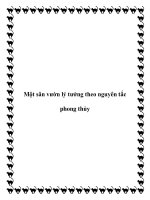 Một sân vườn lý tưởng theo nguyên tắc phong thủy potx