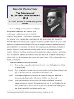 The Principles of SCIENTIFIC MANAGEMENT 1910 doc