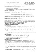 ĐÁP ÁN VÀ ĐỀ THI THỬ ĐẠI HỌC - TRƯỜNG THPT NGUYỄN HUỆ -ĐẮK LẮK - ĐỀ SỐ 25 potx