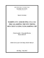 Luận văn:NGHIÊN CỨU ẢNH HƯỞNG CỦA CÁC PHỤ GIA KHÔNG TRUYỀN THỐNG ĐẾN CHẤT LƯỢNG XĂNG KHÔNG CHÌ pot