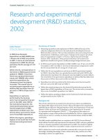 Research and experimental development (R&D) statistics, 2002 potx